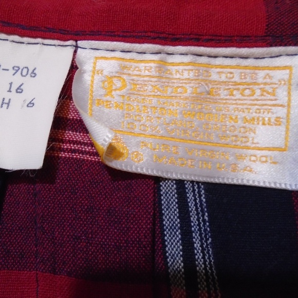 Vintage Pendleton Wool Tartan Plaid Maxi Skirt Red Preppy Old Money Classical - Picture 10 of 10